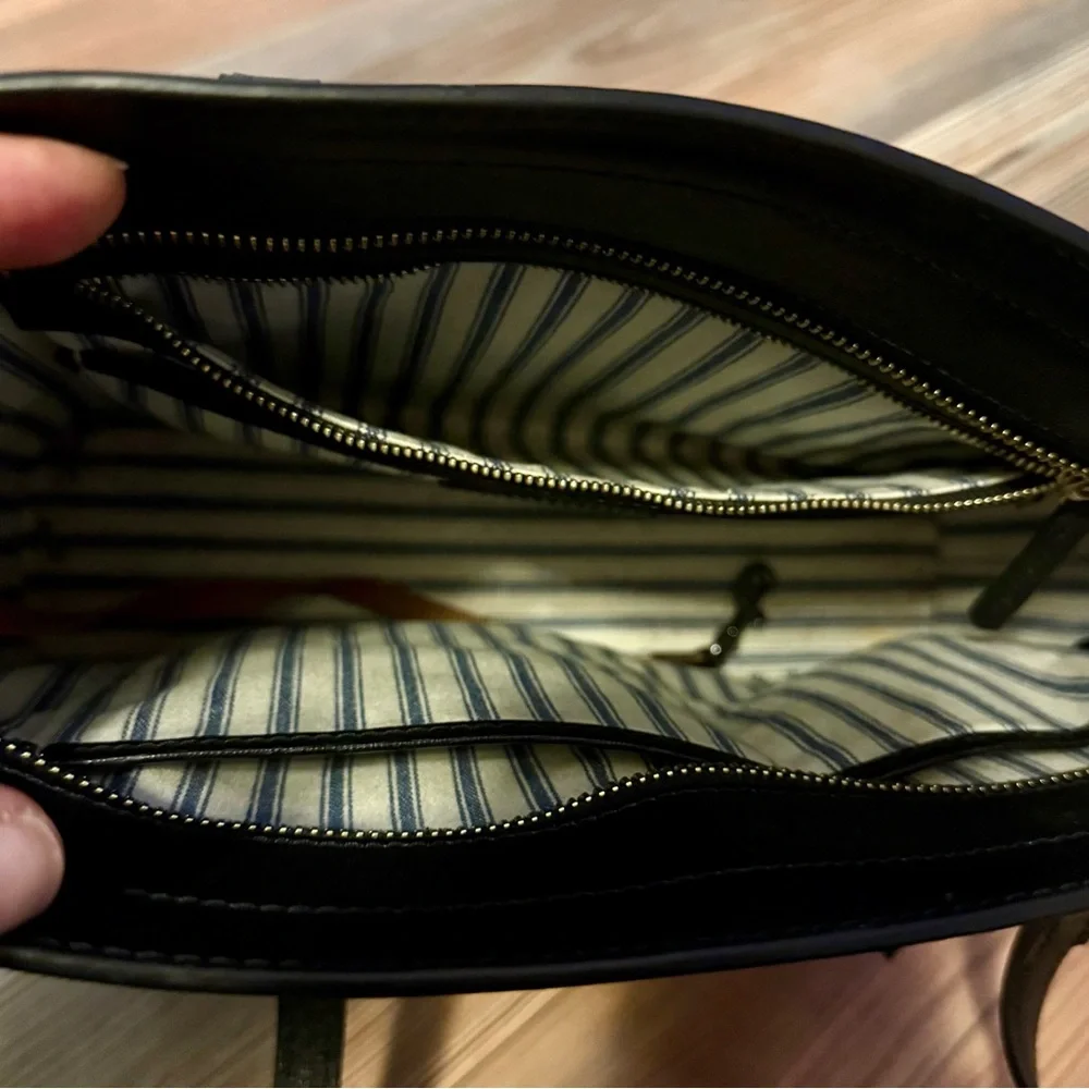 Dooney & Bourke Black Leather Tote - Picture 5 of 12